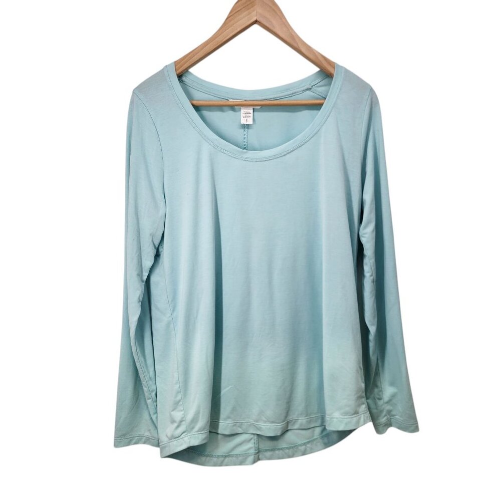 Athleta Womens Stratus II Top Long Sleeve Aqua Women's Size‎ S
